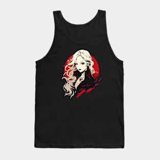 Bloodlust Chronicles: Immortal Bounty Hunts, Gothic Vampire Saga, and Supernatural Adventure in Anime-Manga Art Tank Top